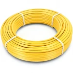 أنابيب HDPE PE 100 ضغط 10 بار قطر 110 مم سمك 10 مم لون أصفر