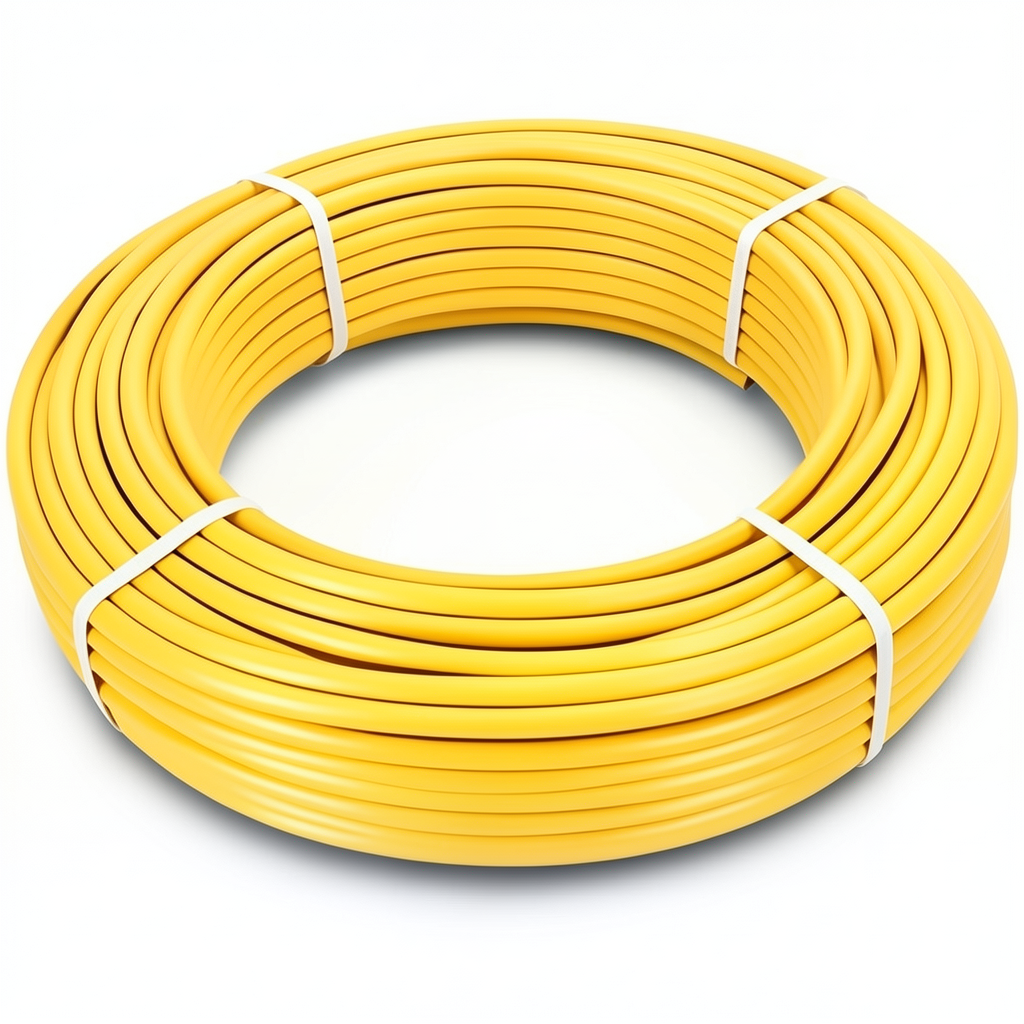 أنابيب HDPE PE 100 ضغط 10 بار قطر 110 مم سمك 10 مم لون أصفر