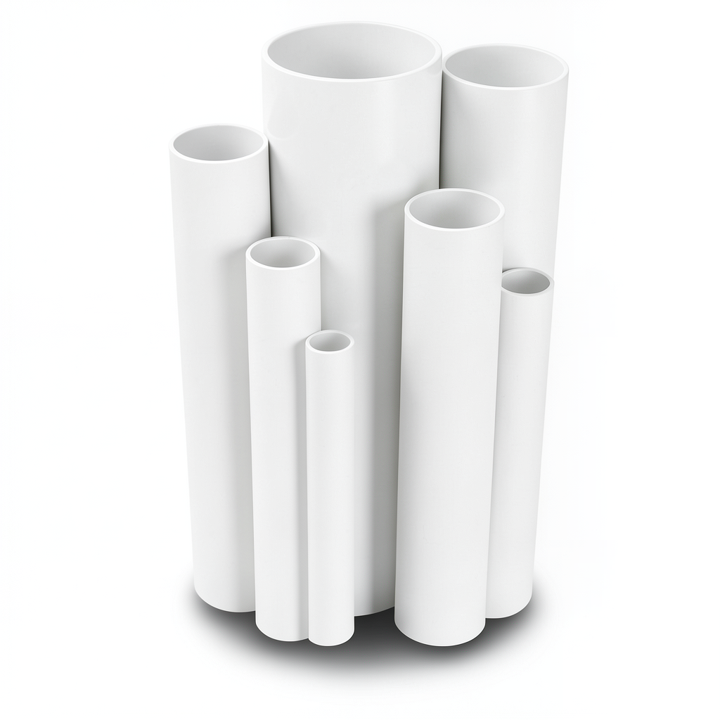 مواسير UPVC جدول 80 مقاس 1 إنش سمك 4.6 مم لون أبيض
