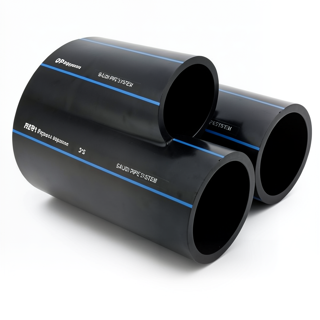 SPS HDPE Pipes PE 80 Pressure 5 Bar Outside Diameter 400 mm Thickness 15.3 mm Black | Saudi Pipes Systems (SPS)