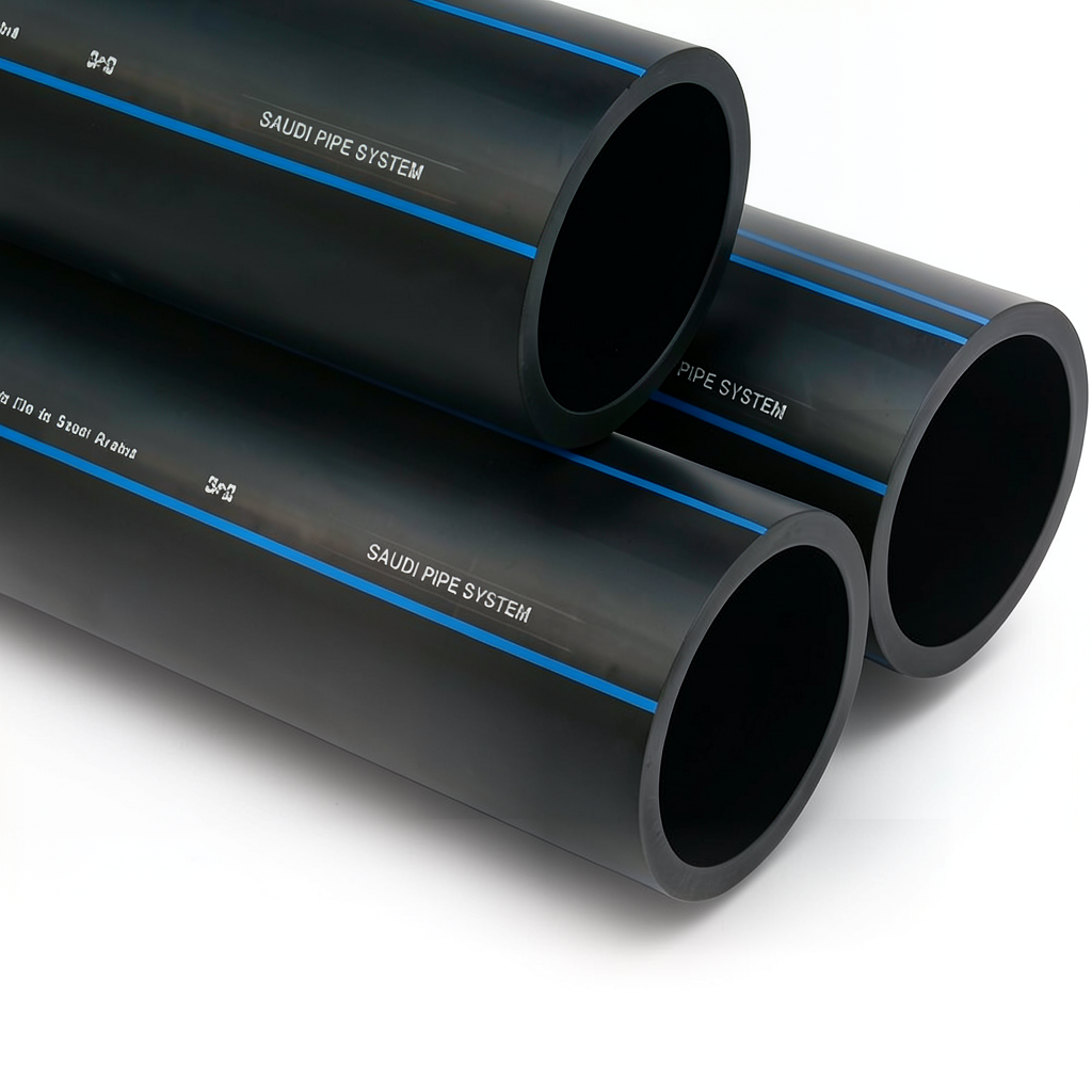SPS HDPE Pipes PE 80 Pressure 8 Bar Outside Diameter 400 mm Thickness 23.7 mm Black | Saudi Pipes Systems (SPS)