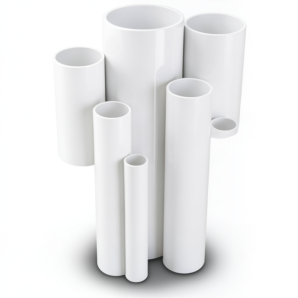 مواسير UPVC جدول 80 مقاس 2 إنش سمك 5.5 مم لون أبيض