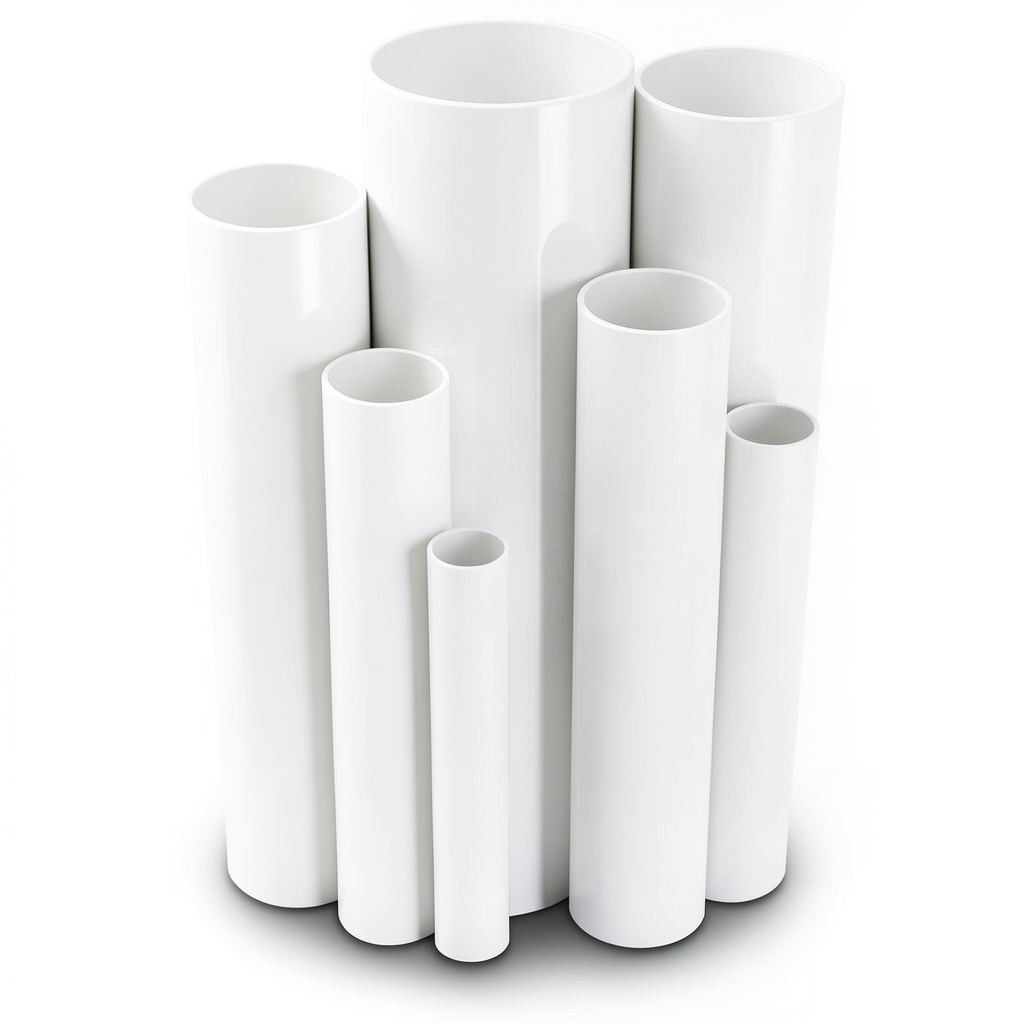 مواسير UPVC ضغط 4 بار قطر خارجي 280 مم سمك 5.5 مم لون أبيض