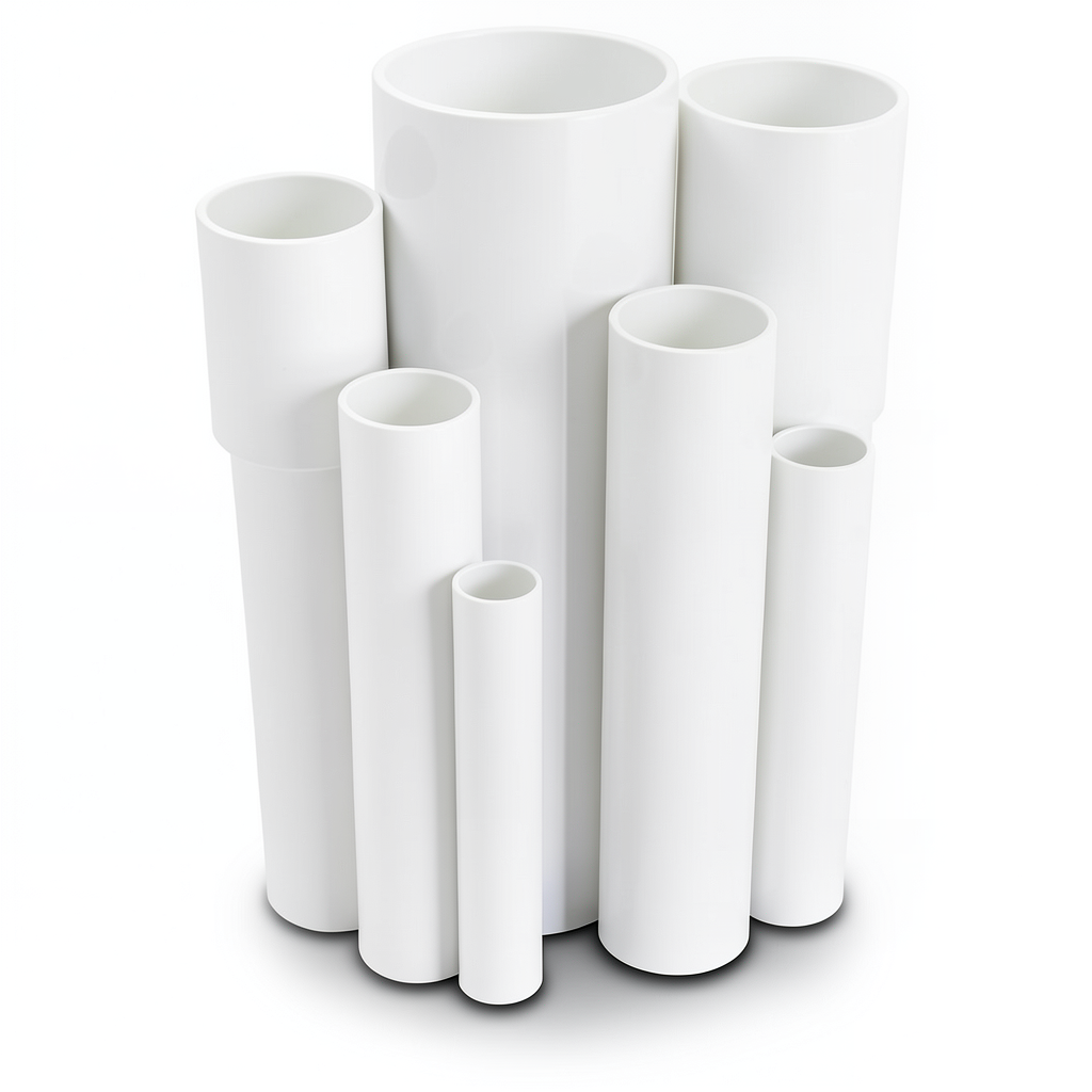 مواسير UPVC ضغط اسمي 2.5 بار قطر خارجي 280 مم سمك 2.3 مم أبيض
