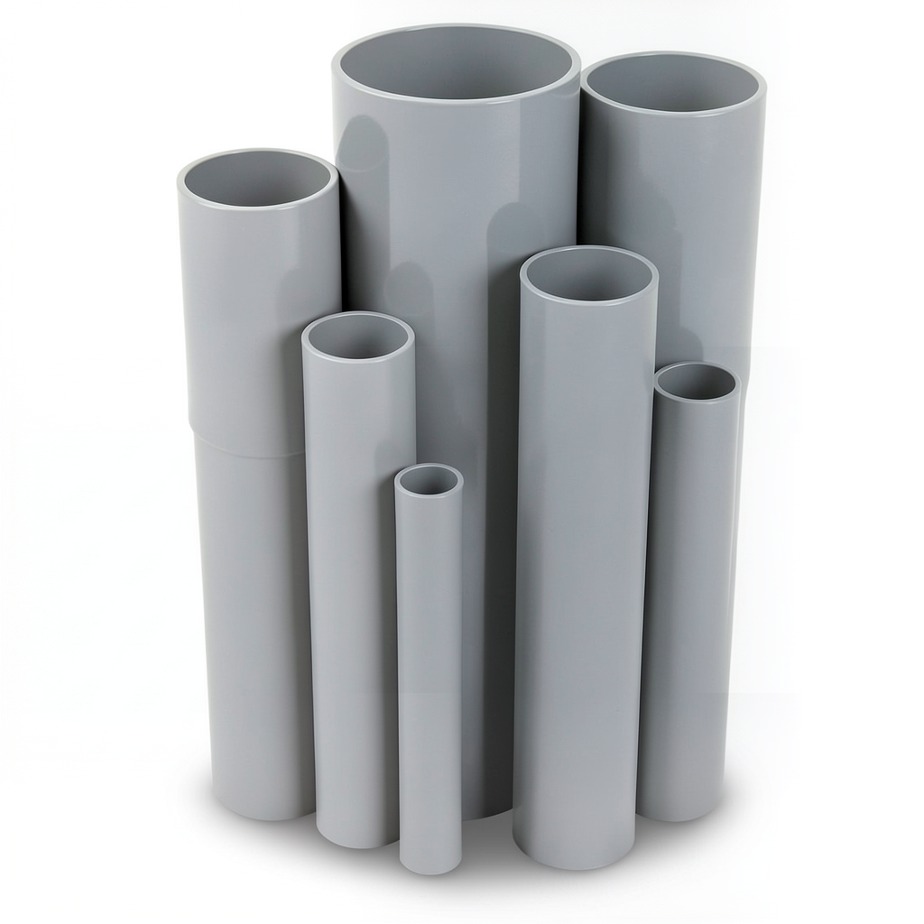 UPVC Pipes Nominal Pressure 4 Bar Outside Diameter 280 mm Thickness 5.5 mm Gray