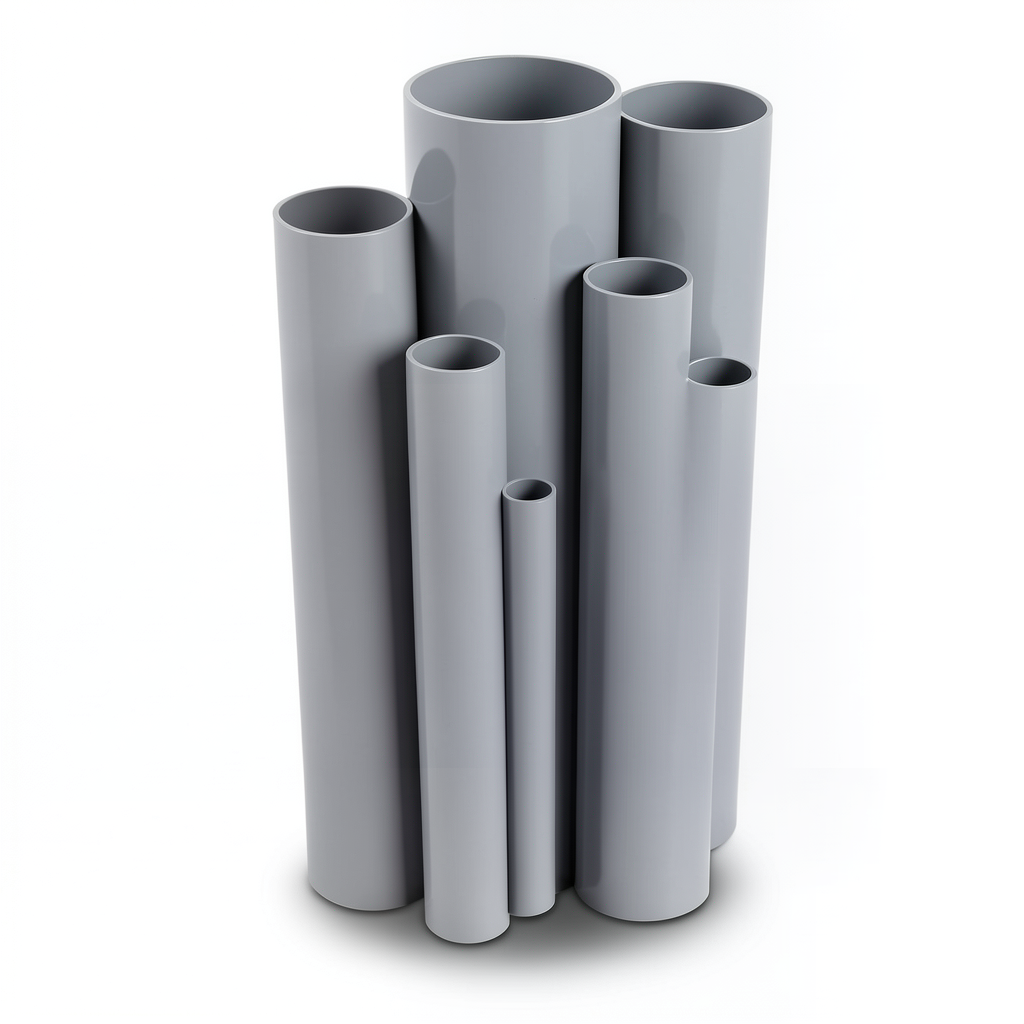 مواسير UPVC جدول 40 مقاس ¾ إنش سمك 2.9 مم لون رمادي