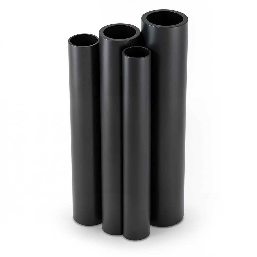 مواسير HDPE PE 100 ضغط 10 بار قطر خارجي 500 مم سمك 29.7 مم لون أسود