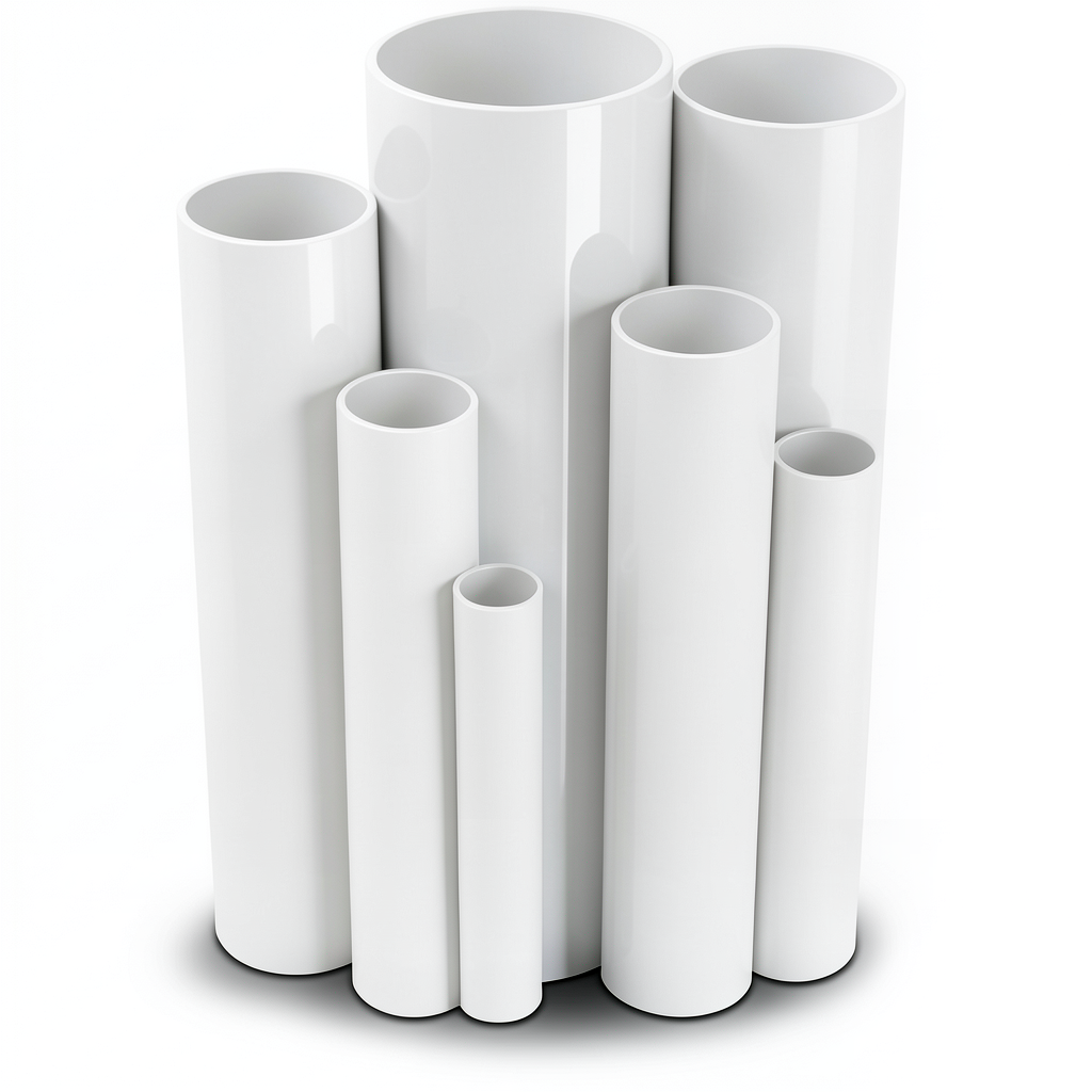 مواسير UPVC جدول 80 مقاس 2 إنش سمك 5.5 مم لون أبيض