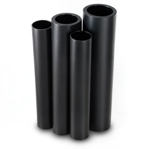 أنابيب HDPE PE 80 ضغط 8 بار قطر 560 مم سمك 33.2 مم لون أسود