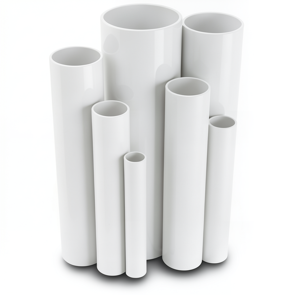 مواسير UPVC ضغط 6 بار قطر خارجي 280 مم سمك 8.2 مم لون أبيض