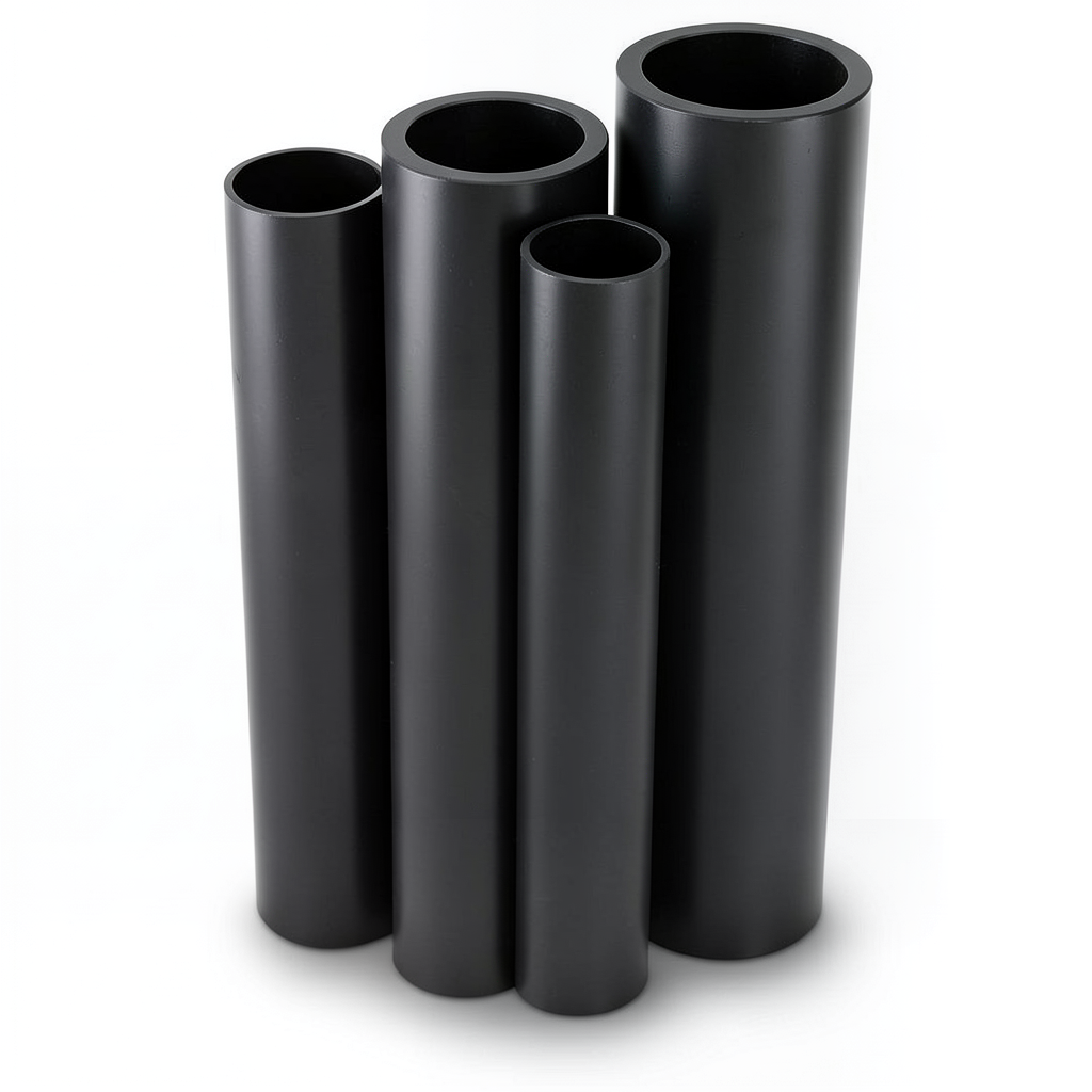 مواسير HDPE PE 100 ضغط 10 بار قطر خارجي 560 مم سمك 33.2 مم لون أسود