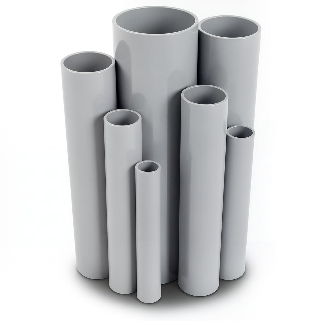 UPVC Pipes Nominal Pressure 4 Bar Outside Diameter 280 mm Thickness 5.5 mm Gray