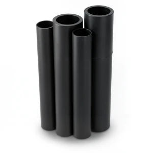 أنابيب HDPE PE 80 ضغط 8 بار قطر خارجي 630 مم سمك 37.4 مم لون أسود