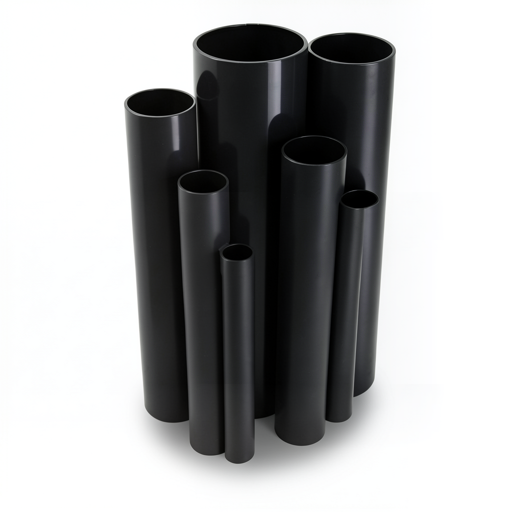 مواسير UPVC جدول 40 مقاس ½ إنش سمك 2.8 مم لون أسود