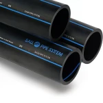 مواسير HDPE PE 80 ضغط 8 بار قطر خارجي 500 مم سمك 29.7 مم لون أسود | مصنع أنظمة الانابيب السعودي (SPS)