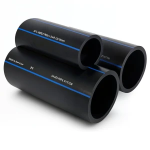 أنابيب HDPE السعودي PE 80 ضغط 5 بار قطر خارجي 400 مم سمك 15.3 مم لون أسود | مصنع أنظمة الانابيب السعودي (SPS)