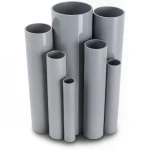 مواسير UPVC جدول 40 مقاس 1 إنش سمك 3.4 مم لون رمادي