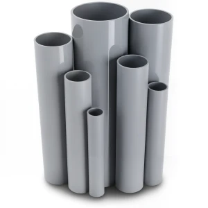 مواسير UPVC جدول 40 مقاس 1 إنش سمك 3.4 مم لون رمادي