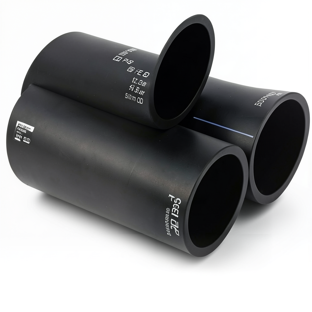مواسير HDPE السعودي PE 80 ضغط 12.5 بار قطر خارجي 500 مم سمك 45.4 مم لون اسود | مصنع أنظمة الانابيب السعودي (SPS)