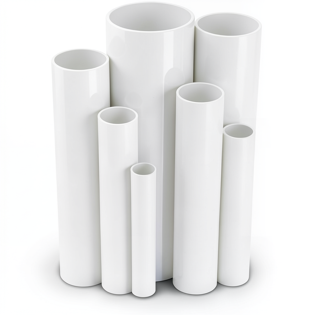 مواسير UPVC ضغط 6 بار قطر خارجي 280 مم سمك 8.2 مم لون أبيض