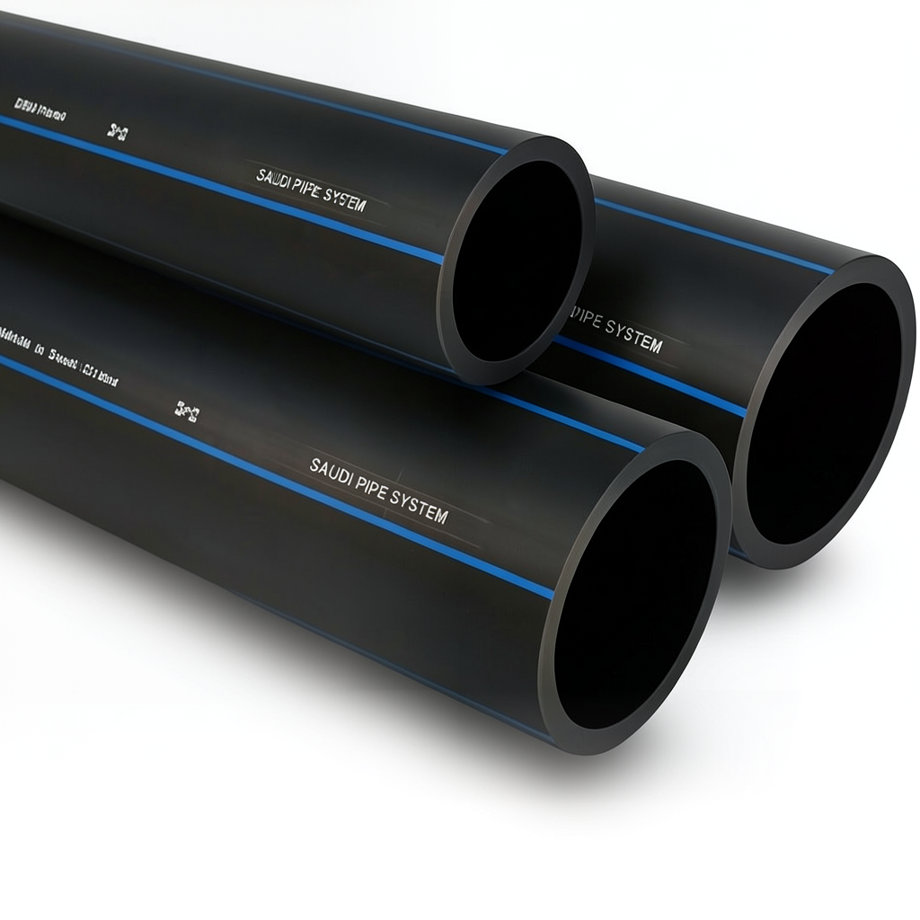 SPS HDPE Pipes PE 80 Pressure 12.5 Bar Outside Diameter 355 mm Thickness 32.2 mm Black | Saudi Pipes Systems (SPS)