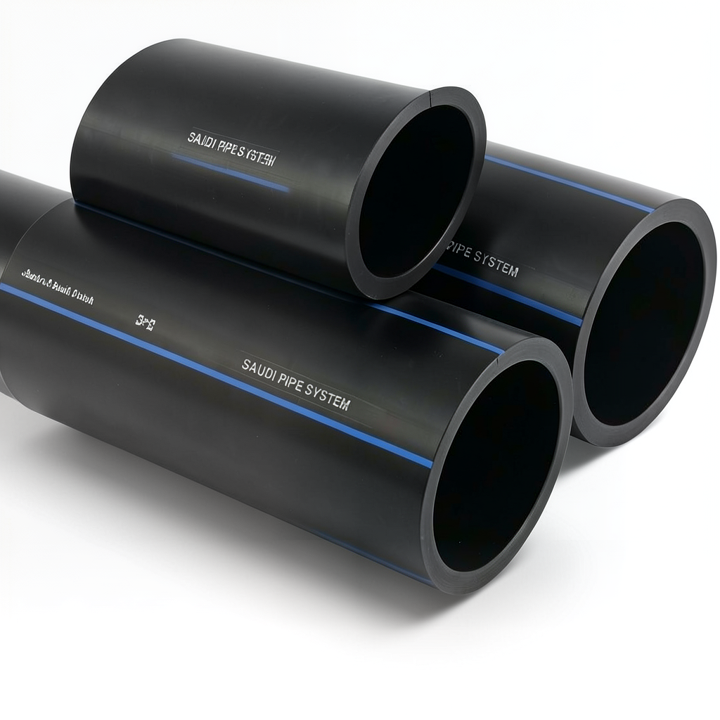 SPS HDPE Pipes PE 80 Pressure 8 Bar Outside Diameter 560 mm Thickness 33.2 mm Black | Saudi Pipes Systems (SPS)