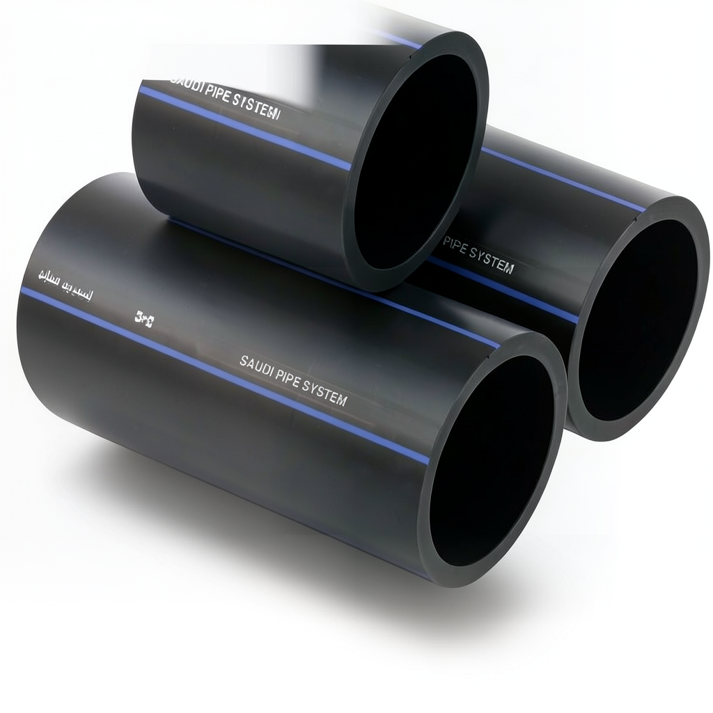 SPS HDPE Pipes PE 80 Pressure 5 Bar Outside Diameter 400 mm Thickness 15.3 mm Black | Saudi Pipes Systems (SPS)