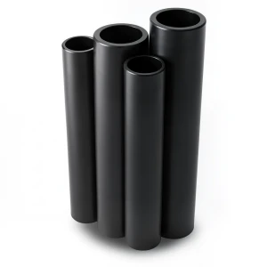 مواسير HDPE PE 80 ضغط 8 بار سمك 10.7 مم قطر خارجي 180 مم لون أسود