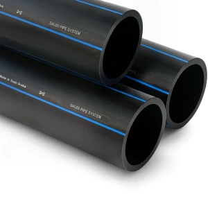 مواسير HDPE السعودي PE 80 ضغط 8 بار قطر خارجي 450 مم سمك 26.7 مم لون اسود | مصنع أنظمة الانابيب السعودي (SPS)