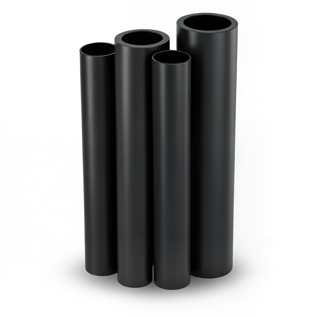 مواسير HDPE الراجحي PE 80 ضغط 8 بار قطر خارجي 200 مم سمك 11.9 مم لون أسود