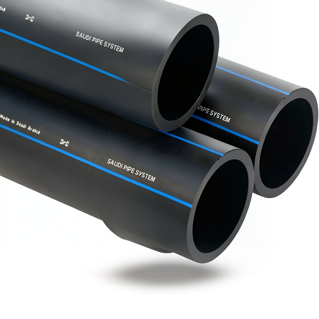 SPS HDPE Pipes PE 80 Pressure 12.5 Bar Outside Diameter 560 mm Thickness 50.8 mm Black | Saudi Pipes Systems (SPS)