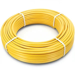 أنابيب HDPE PE 80 ضغط 8 بار قطر خارجي 125 مم سمك 11.4 مم لون أصفر