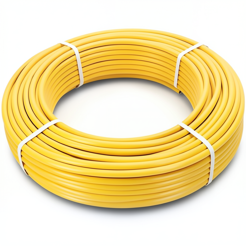 أنابيب HDPE PE 80 ضغط 8 بار قطر خارجي 125 مم سمك 11.4 مم لون أصفر