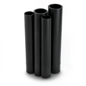 أنابيب HDPE PE 80 ضغط 8 بار قطر خارجي 500 مم سمك 29.7 مم لون أسود