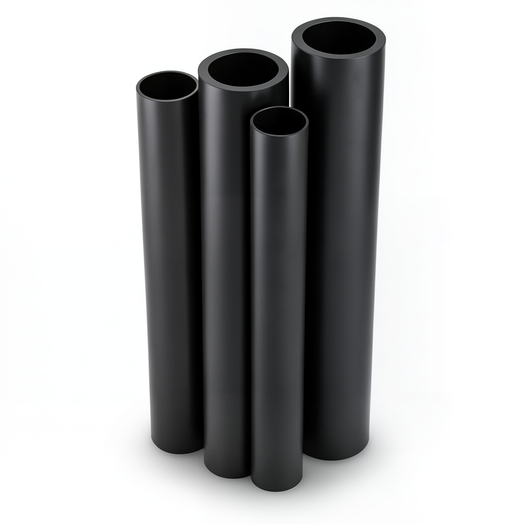 مواسير HDPE PE 100 ضغط 10 بار قطر خارجي 560 مم سمك 33.2 مم لون أسود