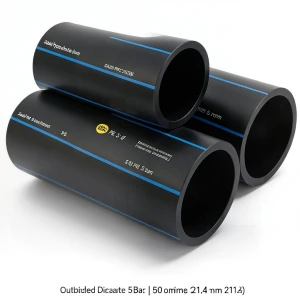 مواسير HDPE السعودي PE 80 ضغط 5 بار قطر خارجي 560 مم سمك 21.4 مم لون اسود | مصنع أنظمة الانابيب السعودي (SPS)