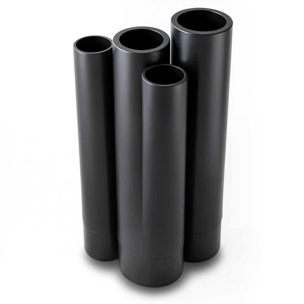 HDPE Pipes PE 80 Pressure 8 Bar Outside Diameter 630 mm Thickness 37.4 mm Black