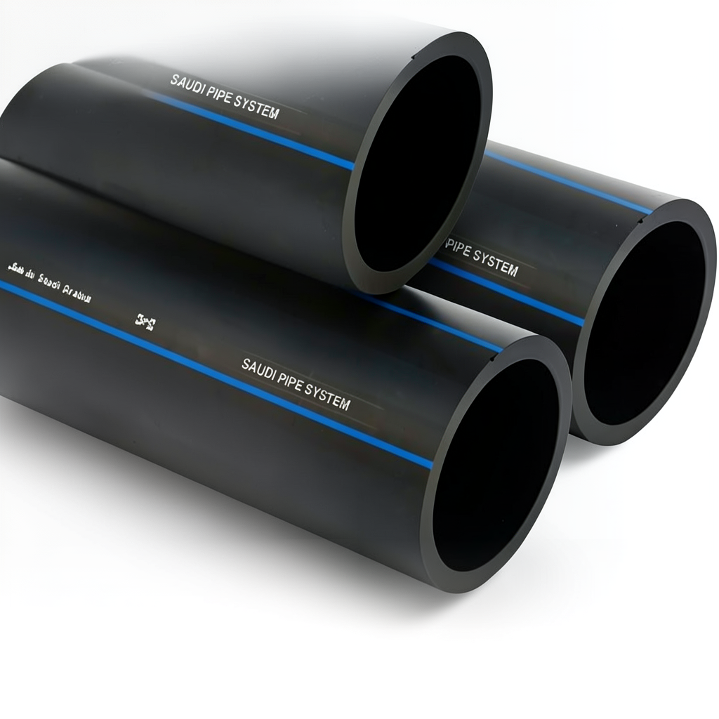مواسير HDPE SPS PE 80 ضغط 12.5 بار قطر خارجي 560 مم سمك 50.8 مم لون أسود | مصنع أنظمة الانابيب السعودي (SPS)