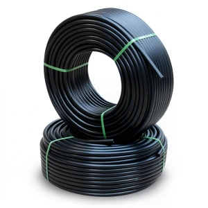 أنابيب HDPE PE 80 ضغط 8 بار قطر خارجي 90 مم سمك 5.4 مم لون أسود