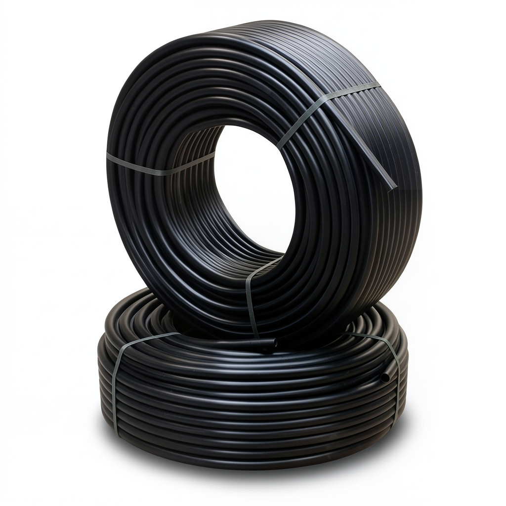 أنابيب HDPE الراجحي PE 80 ضغط 8 بار قطر خارجي 110 مم سمك 6.6 مم لون أسود