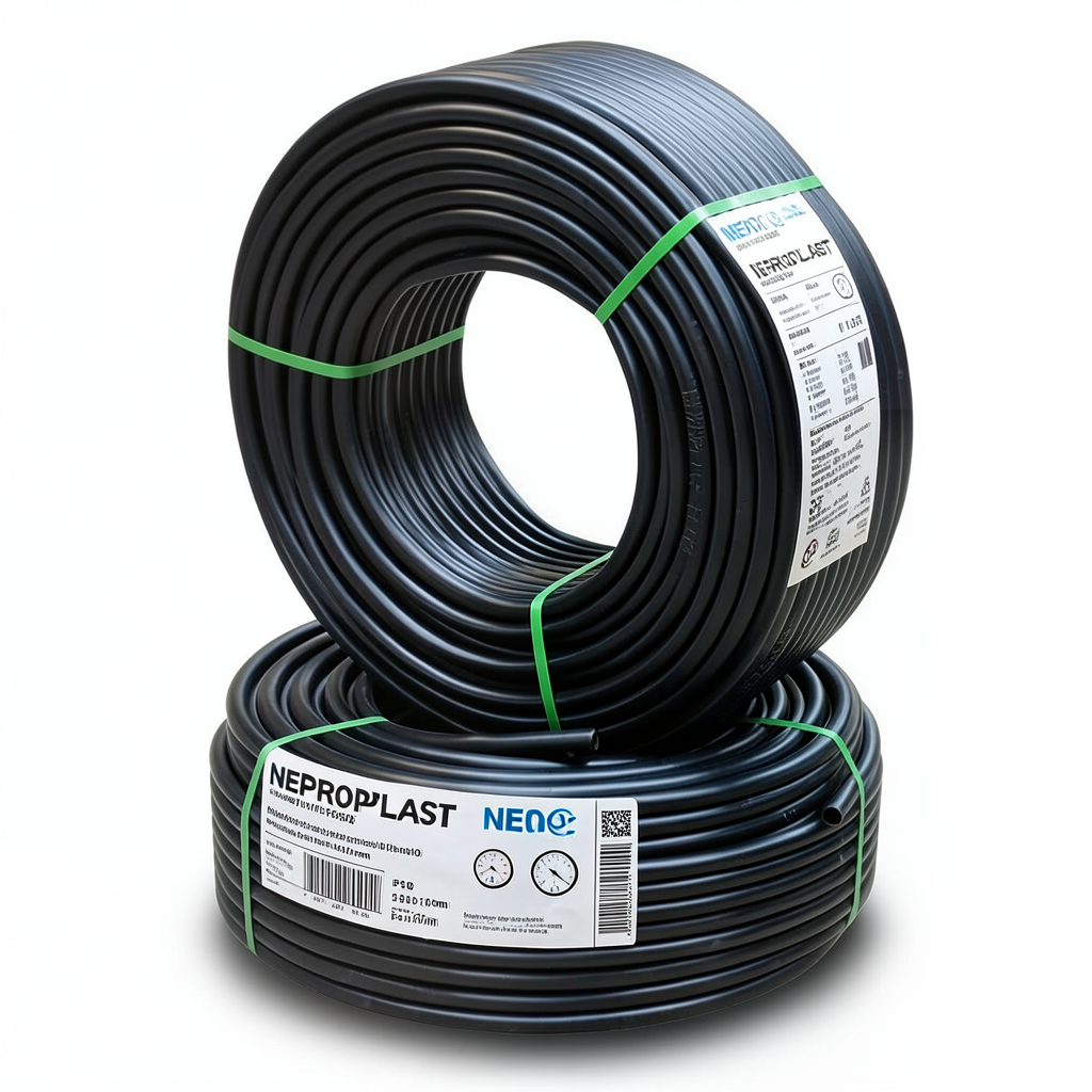 HDPE Pipes PE 100 Nominal Pressure 20 Bar Outside Diameter 110 mm Thickness 12.3 mm Black | NEPROPLAST