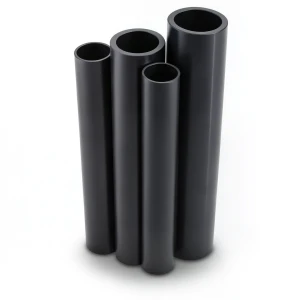 مواسير HDPE PE 80 ضغط 8 بار سمك 10.7 مم قطر خارجي 180 مم لون أسود