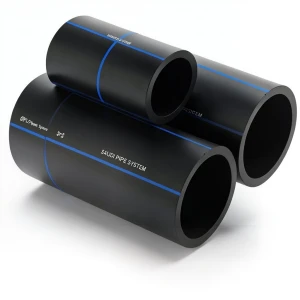 مواسير HDPE السعودي PE 80 ضغط 12.5 بار مقاس 630 مم سمك 57.2 مم لون اسود | مصنع أنظمة الانابيب السعودي (SPS)