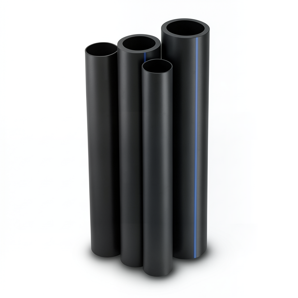 مواسير HDPE PE 80 ضغط 8 بار قطر خارجي 280 مم سمك 16.6 مم لون أسود