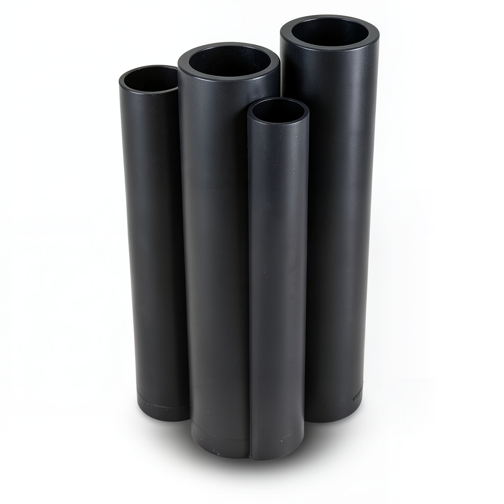 HDPE Pipes PE 80 8 Bar Outer Diameter 355 mm Thickness 21.1 mm Black