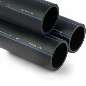 SPS HDPE Pipe PE 80 Pressure 12.5 Bar Size 630 mm Thickness 57.2 mm Black | Saudi Pipes Systems (SPS)
