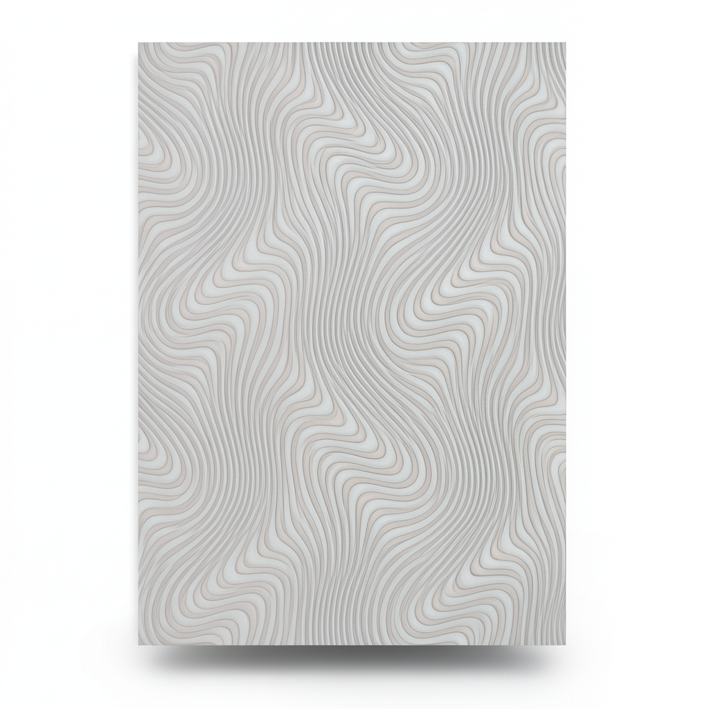 Wavy Wall Decoration 10m x 0.53m Pale Gray Model 10146-43