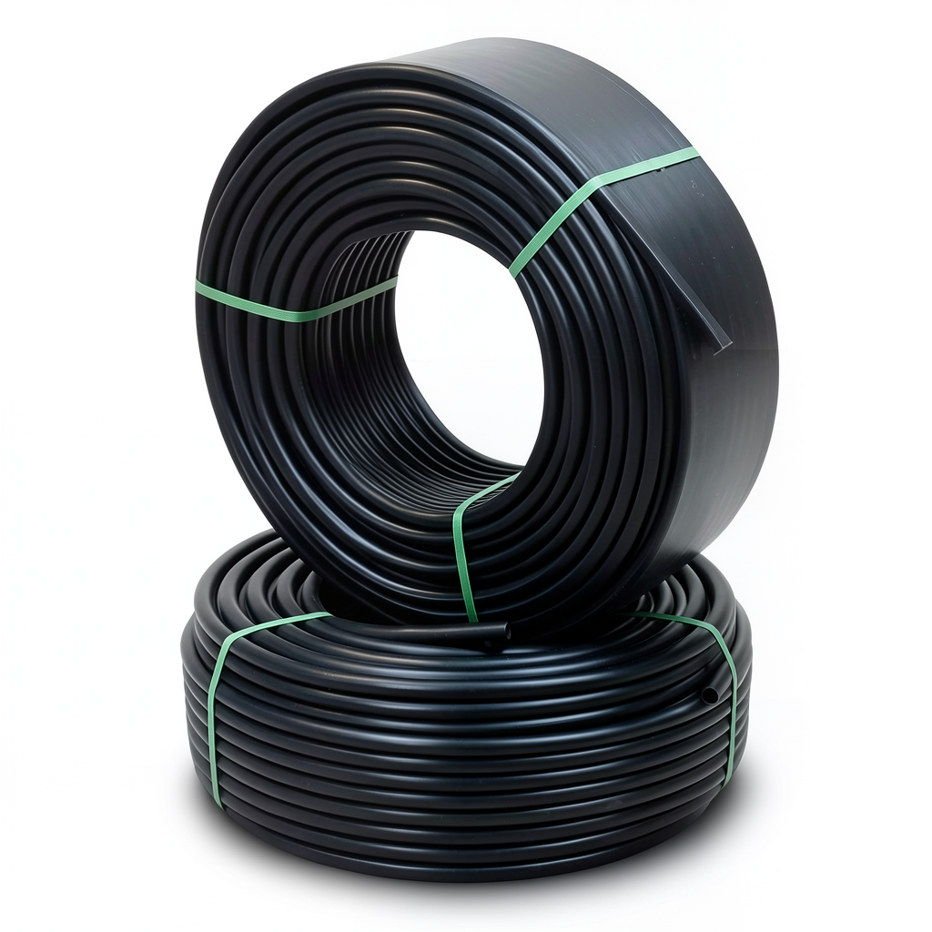 أنابيب HDPE PE 100 ضغط 10 بار قطر خارجي 50 مم سمك 3 مم لون أسود