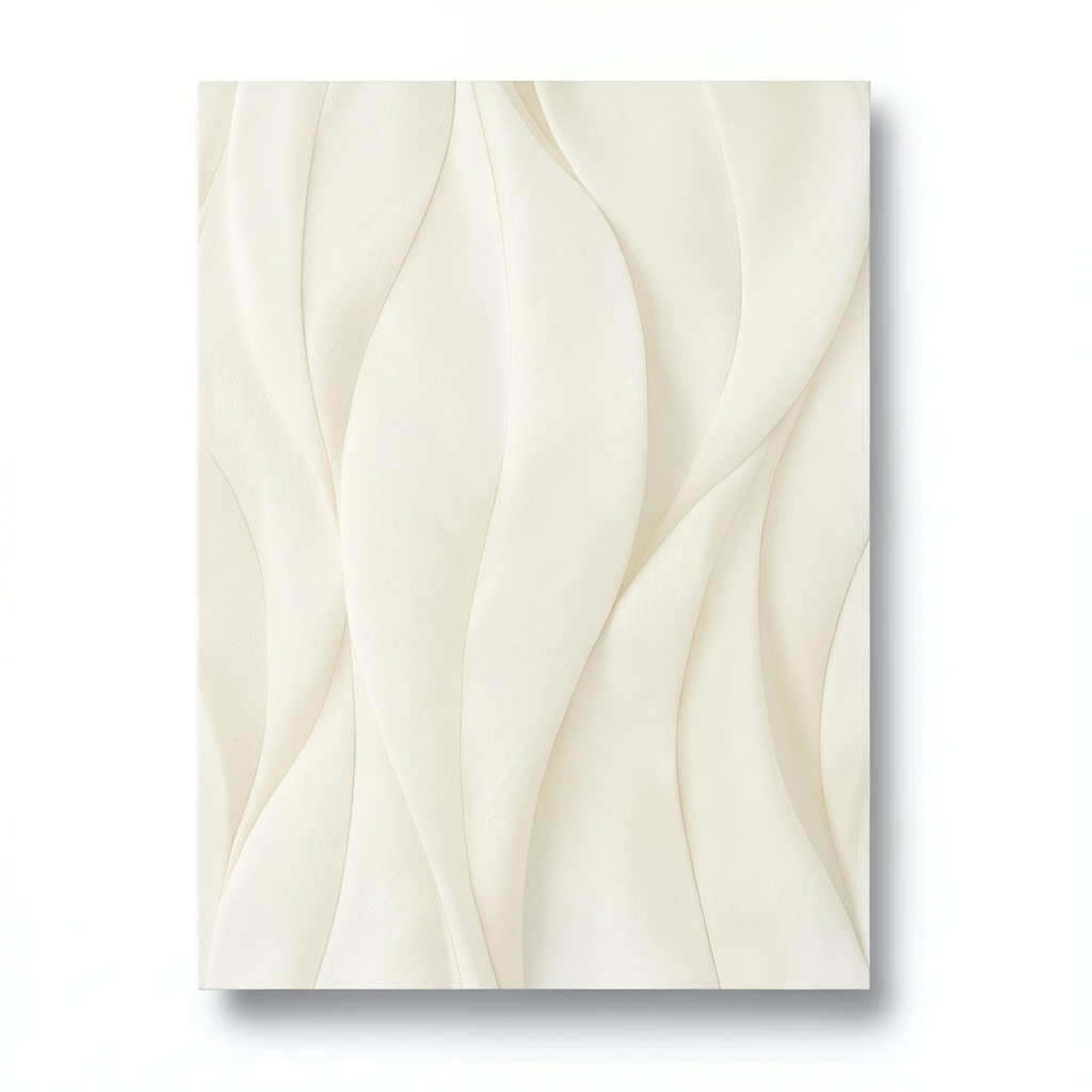 German Wavy Wall Covering 10m x 0.53m Creamy Color, Model 10148-14