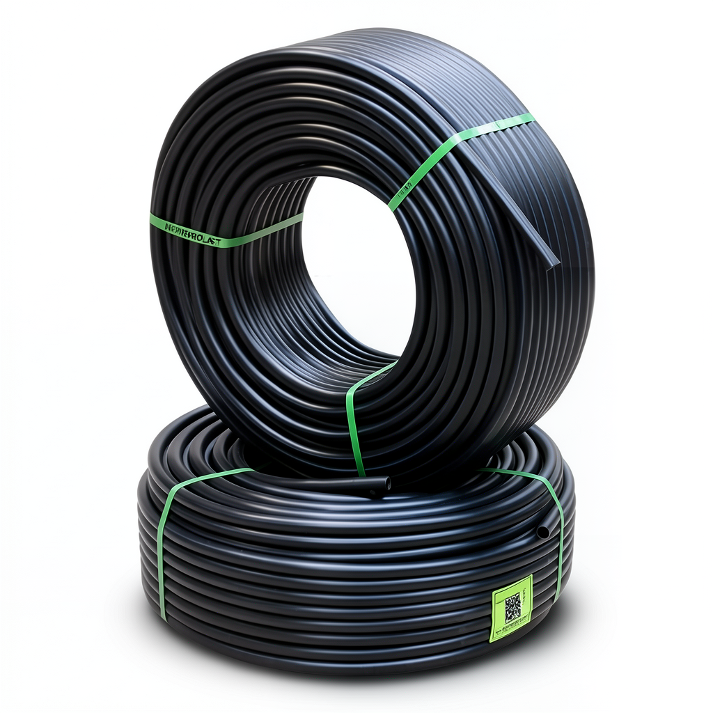 أنابيب HDPE PE 100 ضغط اسمي 20 بار قطر خارجي 110 مم سمك 12.3 مم لون أسود | نيبروبلاست
